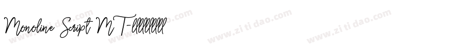 Monoline Script MT字体转换